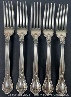Family Sterling Flatware (5) 232 Grams <br>

<br><br>

Removal Options:<br><br> Sat (Nov 8) & Sun (Nov 9) 11-3pm, 56 Scotch Hill Rd., Cambridge NY 12816<br><br>

Sat (Nov 15) 12-2pm, TMG Warehouse, 2800 Juniper St., Fairfax, VA 22031<br><br>

Request Shipping (david@themcguiregroupllc.com) 