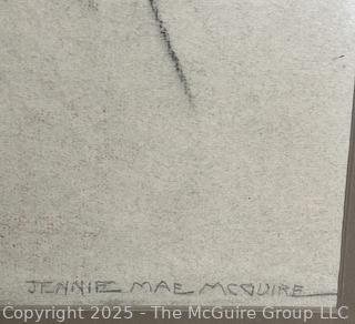 Framed Under Glass Pastel Crayon on Paper of Woman in Hat Signed by Artist Jennie Mae McGuire (WAS 2045) <br>

<br><br>

Removal Options:<br><br> Sat (Nov 8) & Sun (Nov 9) 11-3pm, 56 Scotch Hill Rd., Cambridge NY 12816<br><br>

Sat (Nov 15) 12-2pm, TMG Warehouse, 2800 Juniper St., Fairfax, VA 22031<br><br>

Request Shipping (david@themcguiregroupllc.com)