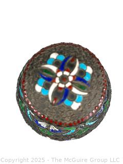 19th Century Japanese Champleve Cloisonne Enameled Jar <br>

<br><br>

Removal Options:<br><br> Sat (Nov 8) & Sun (Nov 9) 11-3pm, 56 Scotch Hill Rd., Cambridge NY 12816<br><br>

Sat (Nov 15) 12-2pm, TMG Warehouse, 2800 Juniper St., Fairfax, VA 22031<br><br>

Request Shipping (david@themcguiregroupllc.com)
