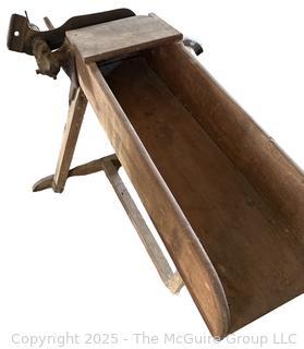 Hand Powered Deerfield Stalk Cutter. Original Stenciling. <br>

<br><br>

Removal Options:<br><br> Sat (Nov 8) & Sun (Nov 9) 11-3pm, 56 Scotch Hill Rd., Cambridge NY 12816<br><br>

Sat (Nov 15) 12-2pm, TMG Warehouse, 2800 Juniper St., Fairfax, VA 22031<br><br>

Request Shipping (david@themcguiregroupllc.com)