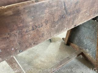 Hand Powered Deerfield Stalk Cutter. Original Stenciling. <br>

<br><br>

Removal Options:<br><br> Sat (Nov 8) & Sun (Nov 9) 11-3pm, 56 Scotch Hill Rd., Cambridge NY 12816<br><br>

Sat (Nov 15) 12-2pm, TMG Warehouse, 2800 Juniper St., Fairfax, VA 22031<br><br>

Request Shipping (david@themcguiregroupllc.com)
