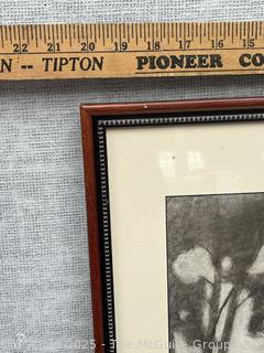 Top Framed Under Glass Charcoal on Paper Titled, "Gathering Wildflowers" Signed Jennie Mae McGuire (WAS 0707)<br>

<br><br>

Removal Options:<br><br> Sat (Nov 8) & Sun (Nov 9) 11-3pm, 56 Scotch Hill Rd., Cambridge NY 12816<br><br>

Sat (Nov 15) 12-2pm, TMG Warehouse, 2800 Juniper St., Fairfax, VA 22031<br><br>

Request Shipping (david@themcguiregroupllc.com)