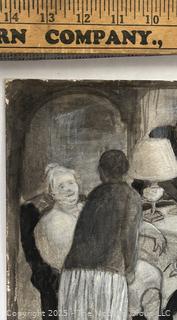 Unframed Charcoal On Paper Titled, "Where Evening Gathers" by Jennie Mae McGuire (WAS 708)<br>

<br><br>

Removal Options:<br><br> Sat (Nov 8) & Sun (Nov 9) 11-3pm, 56 Scotch Hill Rd., Cambridge NY 12816<br><br>
