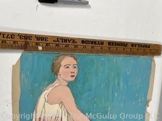 Top Unframed Paint On Paper Titled, "Sixteen Going On Seventeen" Signed By Jennie Mae McGuire (WAS 763)<br>

<br><br>

Removal Options:<br><br> Sat (Nov 8) & Sun (Nov 9) 11-3pm, 56 Scotch Hill Rd., Cambridge NY 12816<br><br>

Sat (Nov 15) 12-2pm, TMG Warehouse, 2800 Juniper St., Fairfax, VA 22031<br><br>

Request Shipping (david@themcguiregroupllc.com)