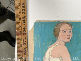 Top Unframed Paint On Paper Titled, "Sixteen Going On Seventeen" Signed By Jennie Mae McGuire (WAS 763)<br>

<br><br>

Removal Options:<br><br> Sat (Nov 8) & Sun (Nov 9) 11-3pm, 56 Scotch Hill Rd., Cambridge NY 12816<br><br>

Sat (Nov 15) 12-2pm, TMG Warehouse, 2800 Juniper St., Fairfax, VA 22031<br><br>

Request Shipping (david@themcguiregroupllc.com)