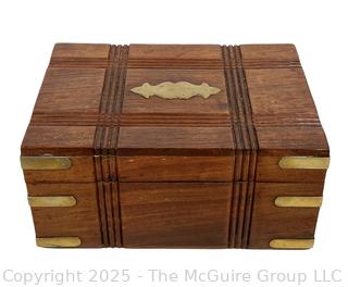 Victorian Walnut Brass Bound Writing Box