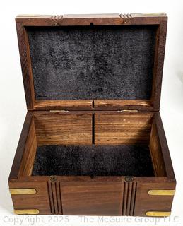 Victorian Walnut Brass Bound Writing Box