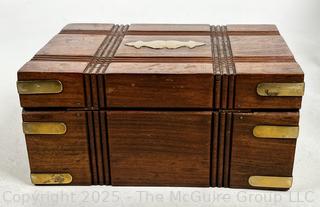 Victorian Walnut Brass Bound Writing Box