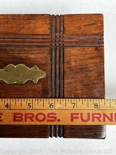 Victorian Walnut Brass Bound Writing Box
