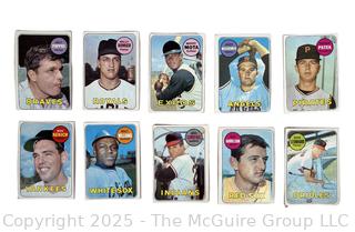 Ten (10) Baseball Cards Including Milt Pappas, Wally Bunker, Manny Mota, Andy Messersmith, Freddie Patek, Mike Kekich, Walt Williams, Jose Cardinal, Ken Harrelson and Dave Leonard