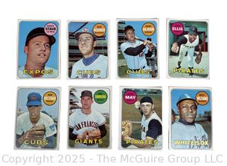 Eight (8) Baseball Cards Rusty Staub, Don Kessinger, Gene Oliver, Doc Ellis, Ken Holzman, May Sadecki, Jerry May and Walt Williams
