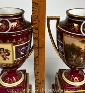 Empire Porcelain Urn Vase with Mythological Scene by F. Koller  Austria