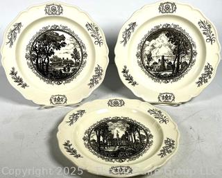 Three (3) Wedgwood Williamsburg Restoration Porcelain Plates