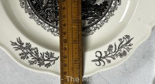 Three (3) Wedgwood Williamsburg Restoration Porcelain Plates