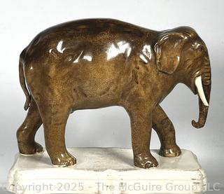 19th Century Porcelain Staffordshire Elephant Statue