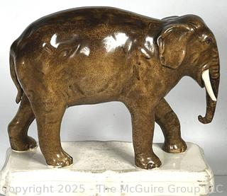 19th Century Porcelain Staffordshire Elephant Statue