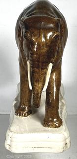 19th Century Porcelain Staffordshire Elephant Statue