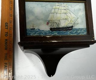 Seth Thomas Banjo Clock With Clipper Ship
