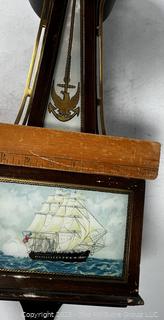 Seth Thomas Banjo Clock With Clipper Ship