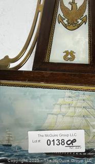 Seth Thomas Banjo Clock With Clipper Ship