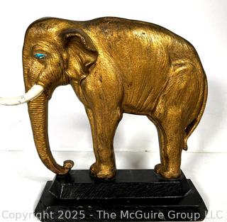 Bradley and Hubbard Cast Iron Elephant Door Stop