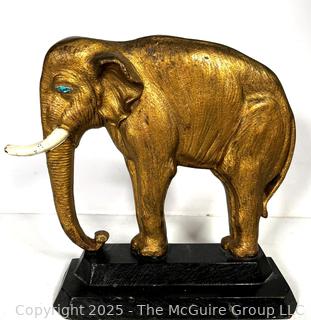 Bradley and Hubbard Cast Iron Elephant Door Stop