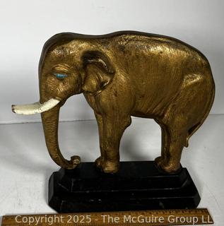 Bradley and Hubbard Cast Iron Elephant Door Stop