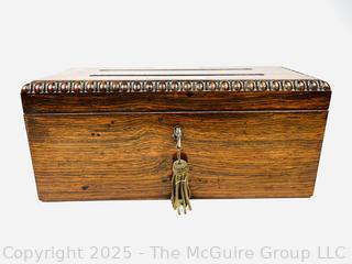 Regency Correspondence Letter Stationary Box with Key. 9 x 4 x 4"