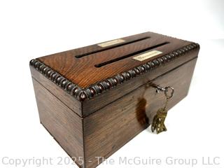 Regency Correspondence Letter Stationary Box with Key. 9 x 4 x 4"