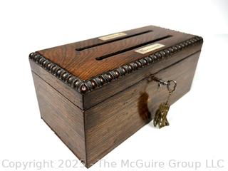 Regency Correspondence Letter Stationary Box with Key. 9 x 4 x 4"