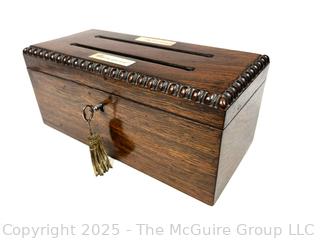 Regency Correspondence Letter Stationary Box with Key. 9 x 4 x 4"