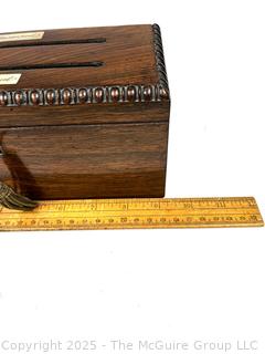 Regency Correspondence Letter Stationary Box with Key. 9 x 4 x 4"