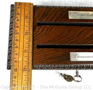Regency Correspondence Letter Stationary Box with Key. 9 x 4 x 4"