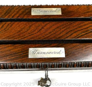 Regency Correspondence Letter Stationary Box with Key. 9 x 4 x 4"