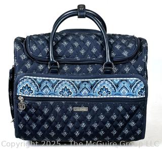 Vera Bradley Blue Rolling Carry On Luggage Tote 
