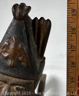 Pair Of American Cast Iron Hessian Soldier Andirons
