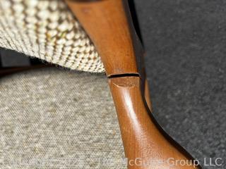 Set of Three (3) Mid Century Danish Modern Teak Dining Chairs by Scandinavia Woodworks. One with Damage on Arm as Shown. 