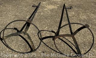 Two (2) Iron Garden Plant Stands