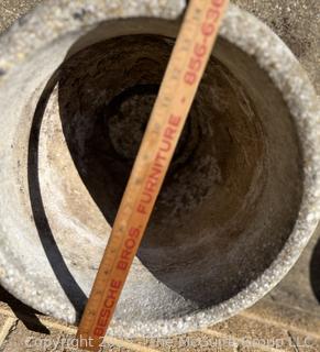 Concrete Garden Urn Planter. 12" Tall, 15" Diameter