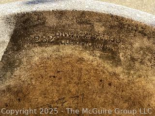 Large Sculptural Concrete Planter by Nina Studio Quakertown, PA . First of Two Offered in this Auction. 20" Tall, 20" Diameter
