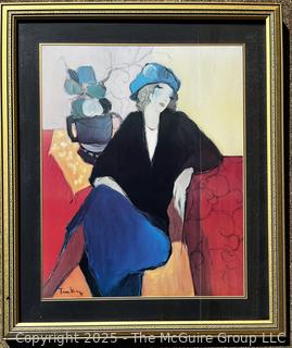 Framed Under Glass Lithograph of Suzanne by Itzchak Tarkay Givon 