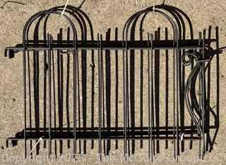 Three (3) Iron Garden Fence Panels. 24 x 32"