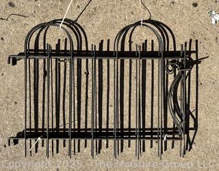Three (3) Iron Garden Fence Panels. 24 x 32"