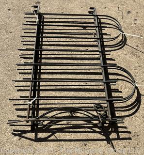 Three (3) Iron Garden Fence Panels. 24 x 32"