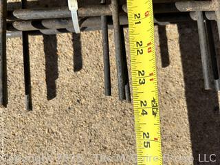 Three (3) Iron Garden Fence Panels. 24 x 32"