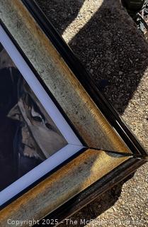 Framed Reproduction Titled, "The Carpet Seller" . 35 x 47"