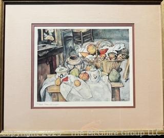 Framed Under Glass Print of Still Life with Fruit Basket by Paul Cézanne