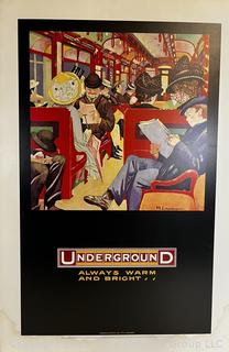 Foam Board Mount Poster Titled "Always Warm and Bright by Mervyn Lawrence London Underground
