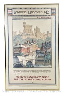 Framed Under Glass Poster London's Underground to Windsor Castle