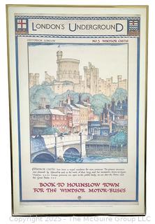 Framed Under Glass Poster London's Underground to Windsor Castle